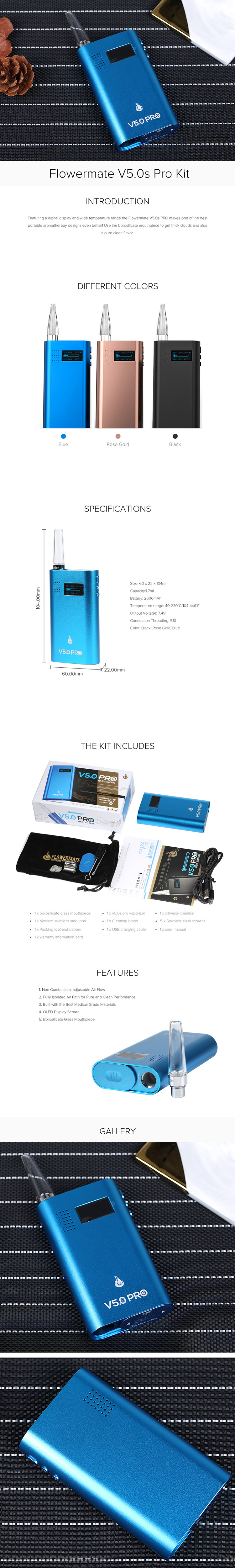 Flowermate V5.0s Pro Dry Herb kit Flowermate V5.0s Pro Dry Herb kit