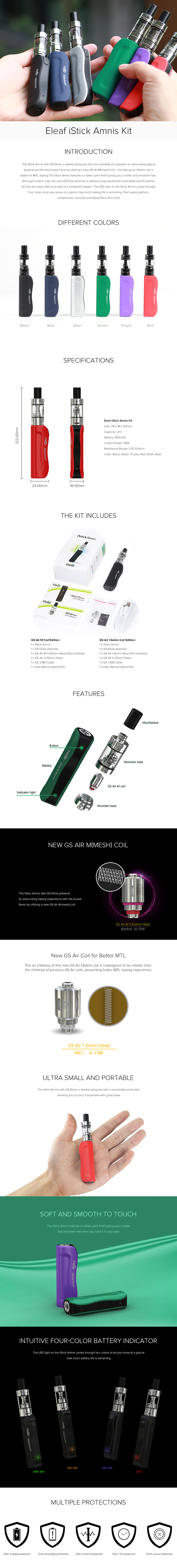 Eleaf iStick Amnis Kit with GS Drive tank