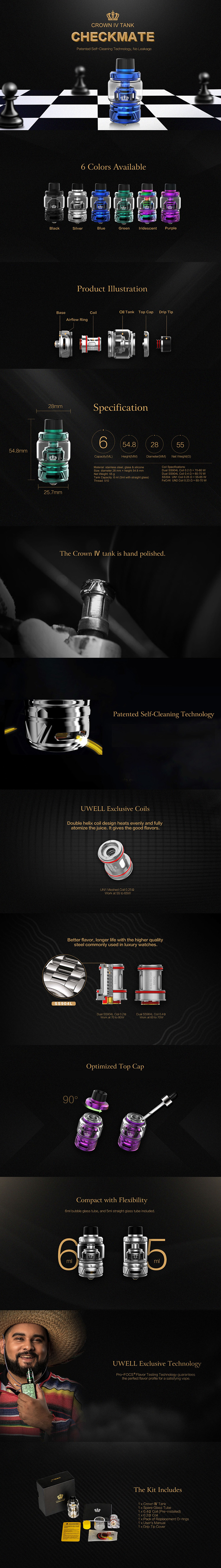 Uwell Crown 4 / IV Tank Uwell Crown 4 / IV Tank