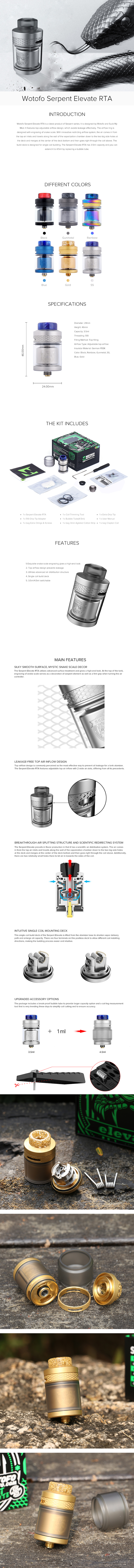 Wotofo Serpent Elevate RTA