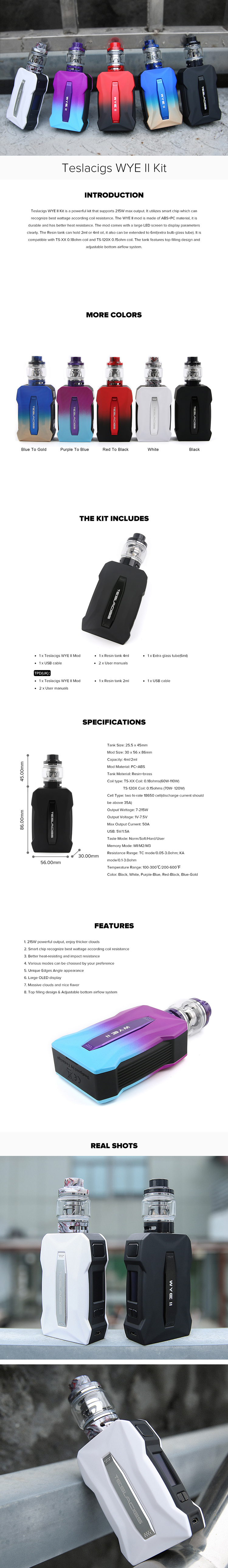 Teslacigs WYE II TC Kit Teslacigs WYE II TC Kit
