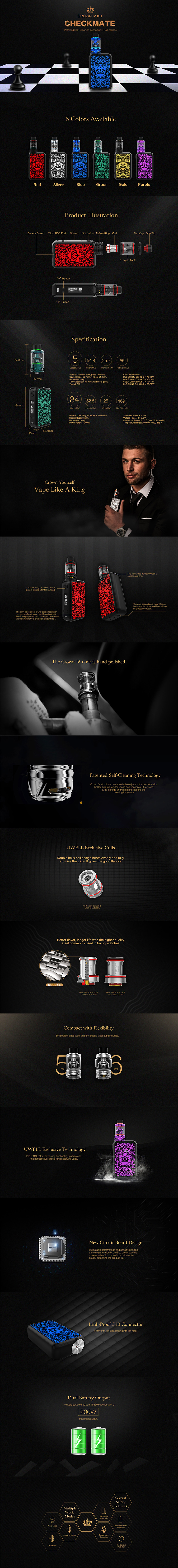 Uwell Crown 4 / IV Kit Uwell Crown 4 / IV Kit