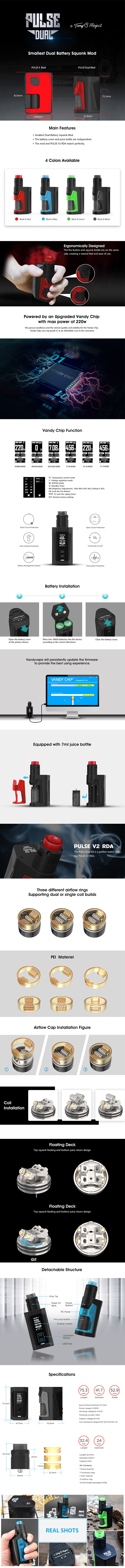 Vandy Vape Pulse Dual 220W Kit Vandy Vape Pulse Dual 220W Kit