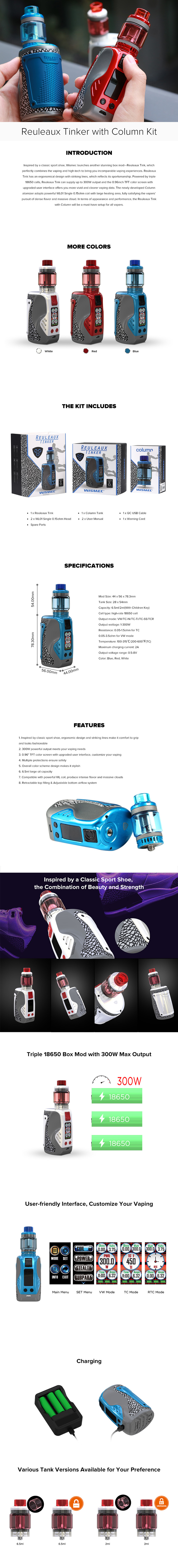 Wismec Reuleaux Tinker Kit Wismec Reuleaux Tinker Kit