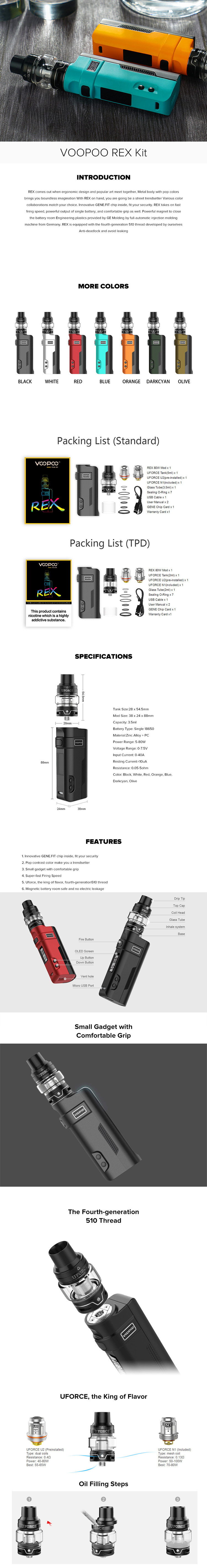 VOOPOO REX Kit VOOPOO REX Kit