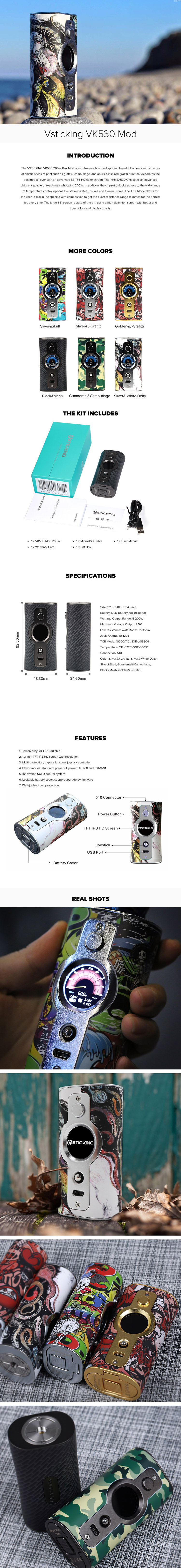 Vsticking VK530 200W TC Box Mod Vsticking VK530 200W TC Box Mod