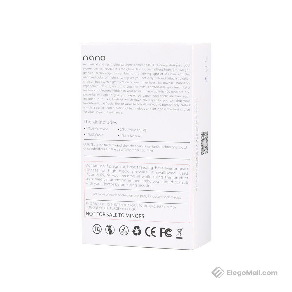 Oukitel Nano Pod System Kit 2ml & 400mAh