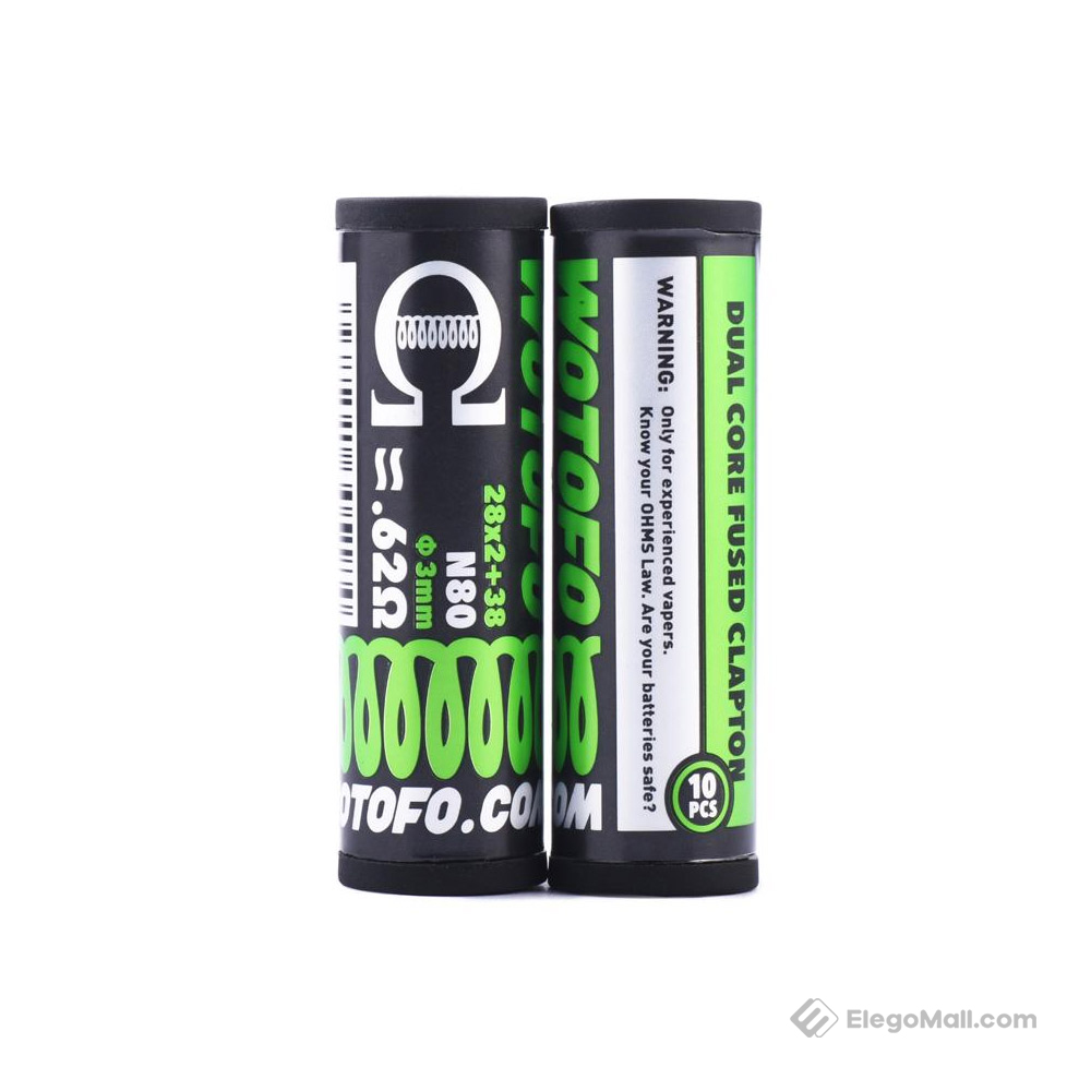 Wotofo Dual Core Fused Clapton Prebuild Wire 10pcs/pack