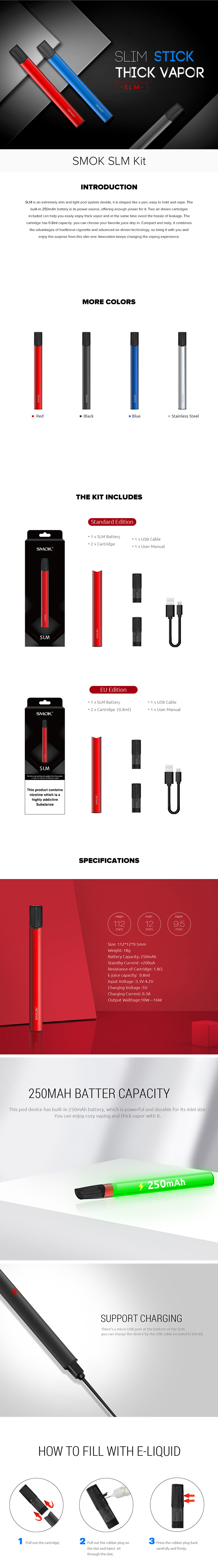 Smok SLM Pod Vape Kit Smok SLM Pod Vape Kit