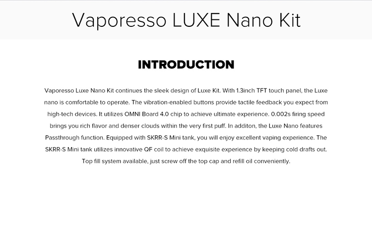 Vaporesso Luxe Nano 80W Kit Vaporesso Luxe Nano 80W Kit