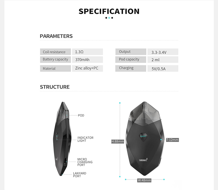 Smoant Karat Pod Vape Kit 