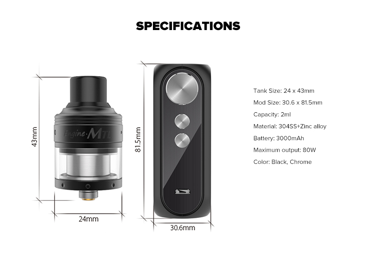 OBS Cube MTL 80W Kit OBS Cube MTL 80W Kit