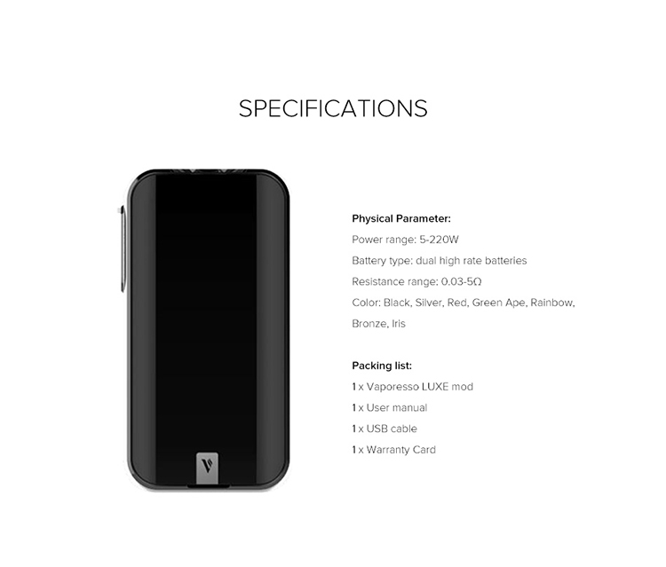 Vaporesso LUXE TFT Screen 220W Mod