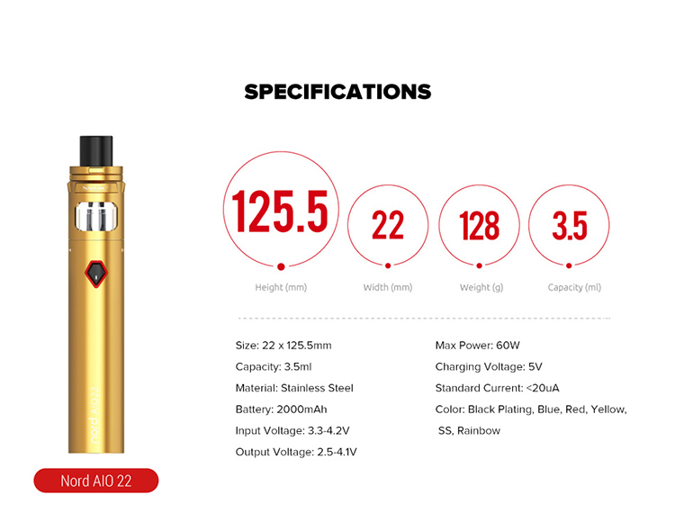 SMOK Nord AIO 22 Starter Kit SMOK Nord AIO 22 Starter Kit