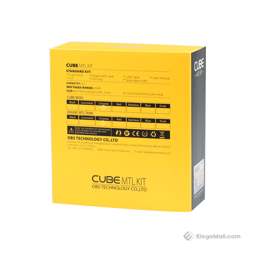 OBS Cube MTL 80W Kit