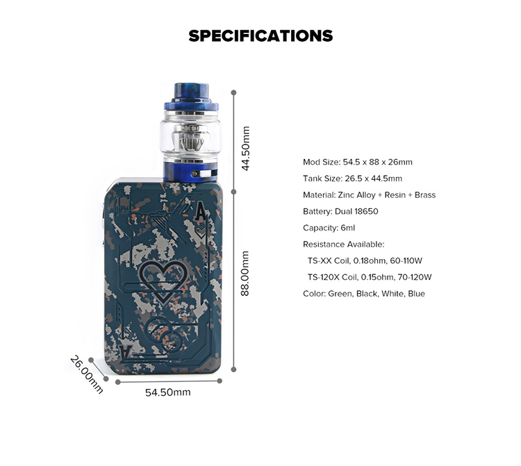 Teslacigs Poker 218 Kit with Resin Tank Teslacigs Poker 218 Kit with Resin Tank