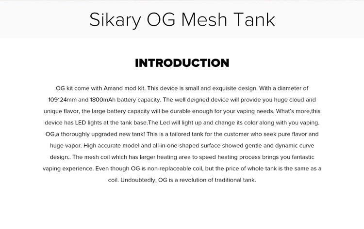 Sikary OG Disposable Sub Ohm Tank