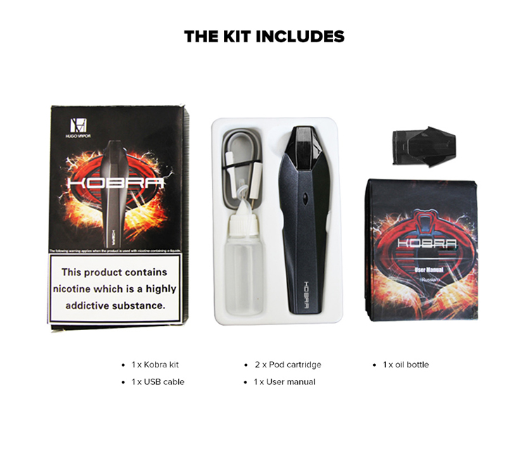 Hugo Vapor Kobra Pod Vape Kit