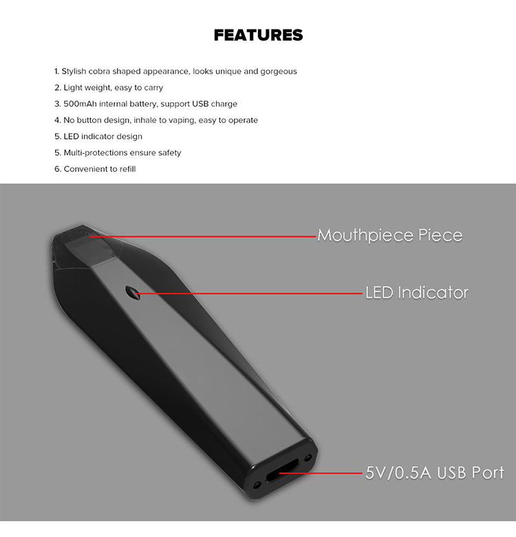 Hugo Vapor Kobra Pod Vape Kit