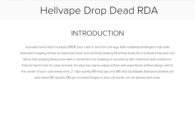 Hellvape Drop Dead RDA Hellvape Drop Dead RDA