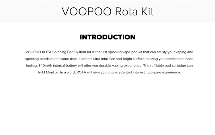 VOOPOO ROTA Spinning Pod System Kit VOOPOO ROTA Spinning Pod System Kit