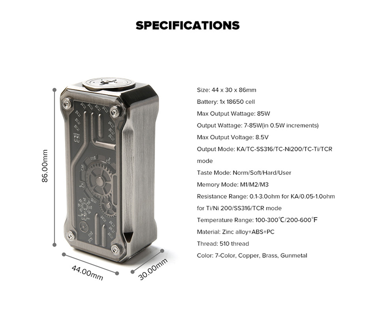 Teslacigs Punk 85W Mod