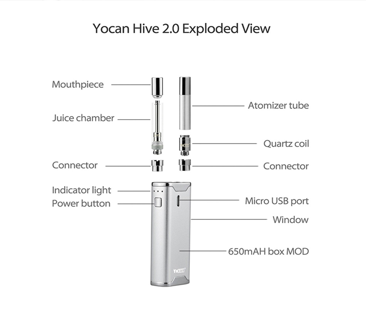 Yocan Hive 2.0 All-in-One Starter Kit 650mAh Yocan Hive 2.0 All-in-One Starter Kit 650mAh