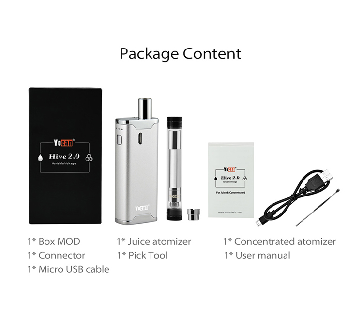 Yocan Hive 2.0 All-in-One Starter Kit 650mAh Yocan Hive 2.0 All-in-One Starter Kit 650mAh