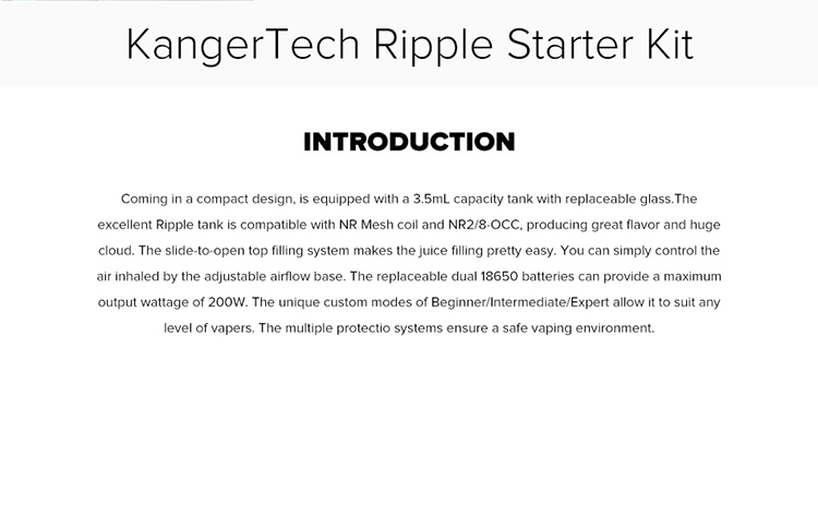 Kanger Ripple 200W Starter Kit with Ripple Tank