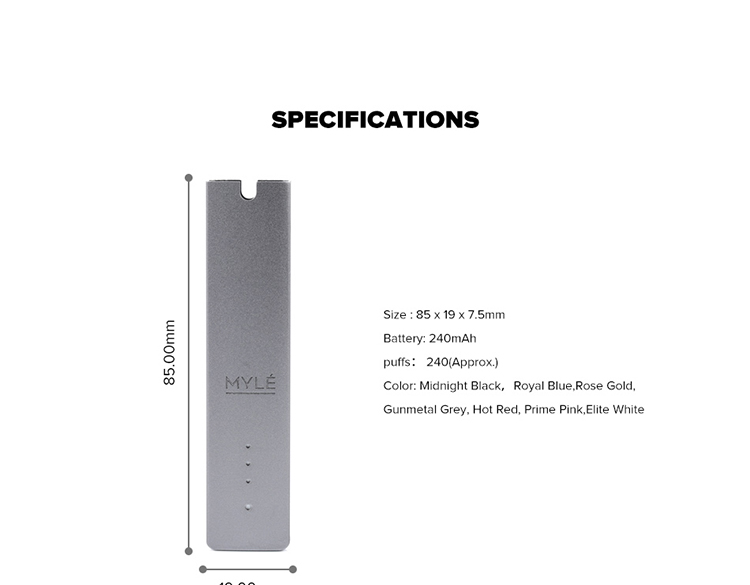 Mylé Basic Battery 240mAh Mylé Basic Battery 240mAh