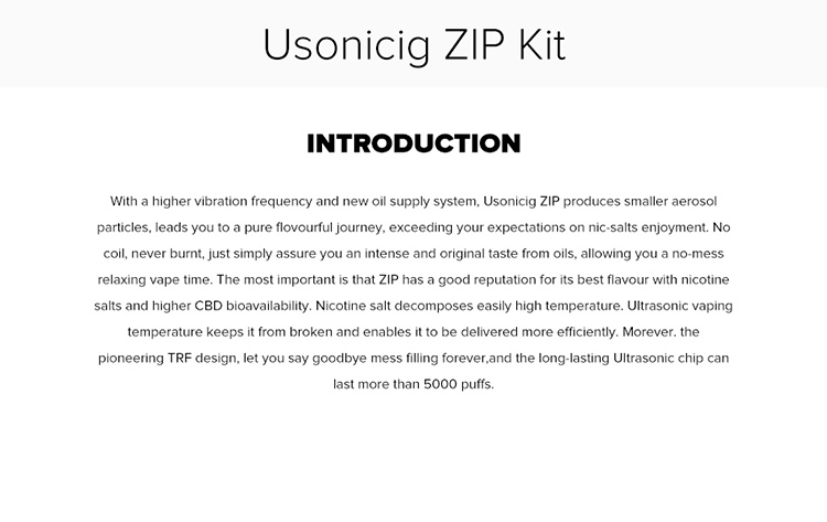 Usonicig Zip 2-in-1 Starter Kit 1200mah