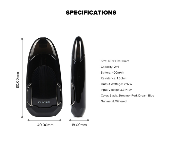 Oukitel Nano Pod System Kit 2ml & 400mAh