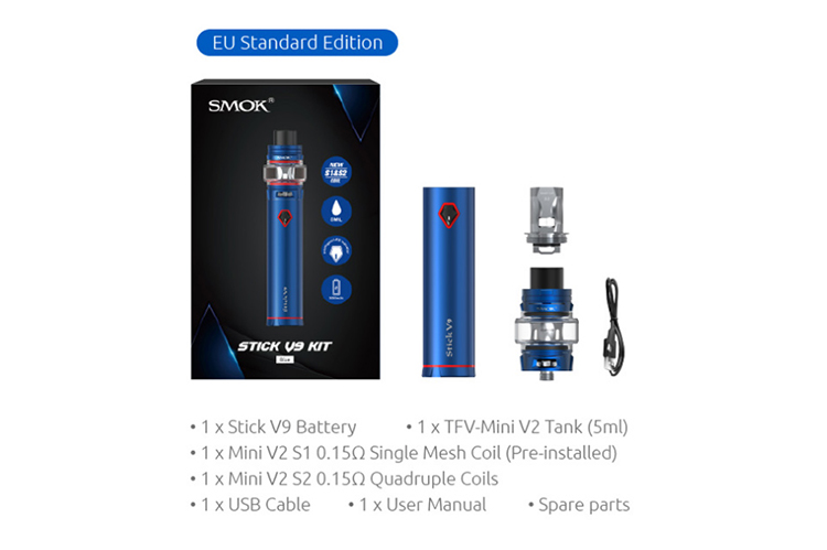 SMOK Stick V9 Starter Kit 3000mAh & 5ml SMOK Stick V9 Starter Kit 3000mAh & 5ml