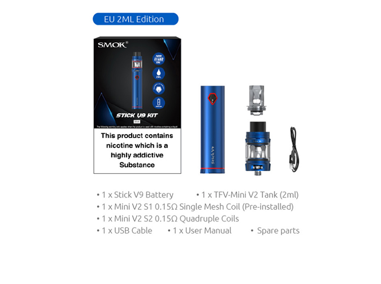 SMOK Stick V9 Starter Kit 3000mAh & 5ml SMOK Stick V9 Starter Kit 3000mAh & 5ml