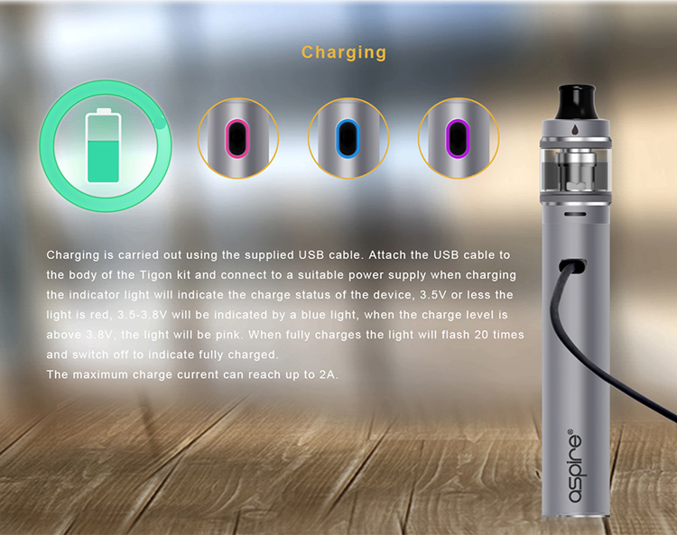 Aspire Tigon Vape Pen Starter Kit 1800mAh/2600mAh Aspire Tigon Vape Pen Starter Kit 1800mAh/2600mAh