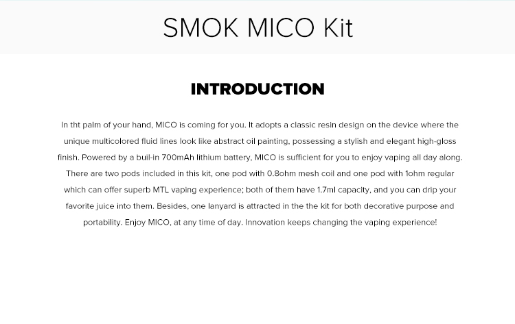 SMOK MICO Pod Starter Kit 700mAh