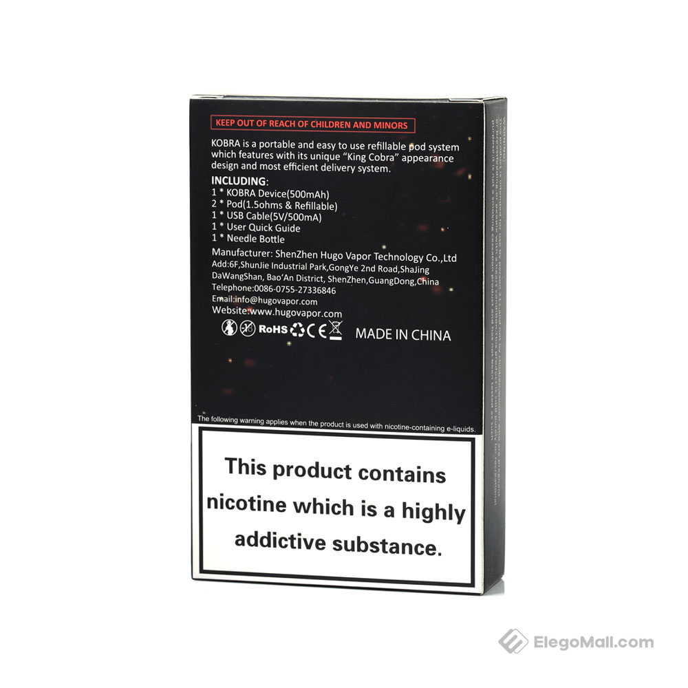 Hugo Vapor Kobra Pod Vape Kit