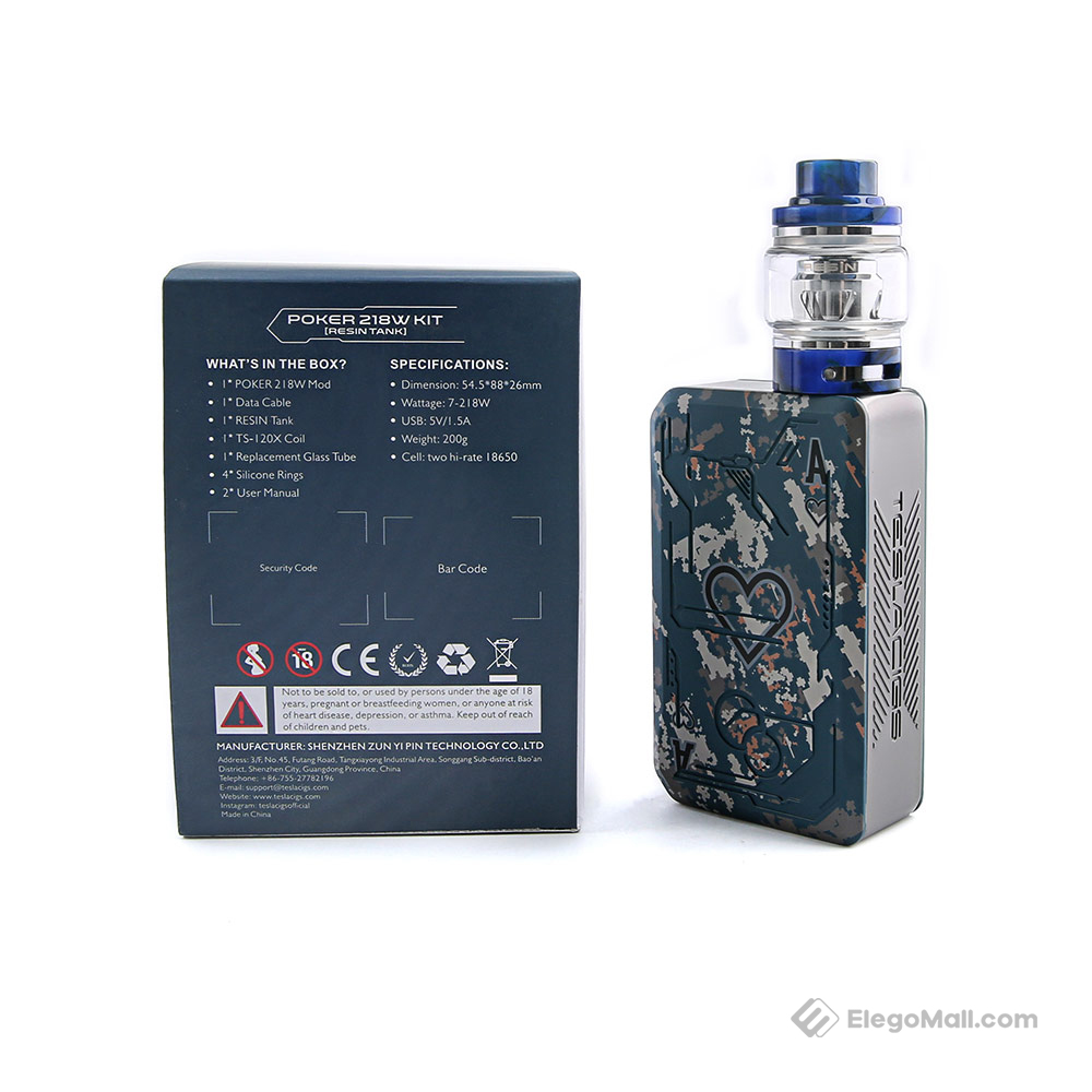 Teslacigs Poker 218 Kit with Resin Tank