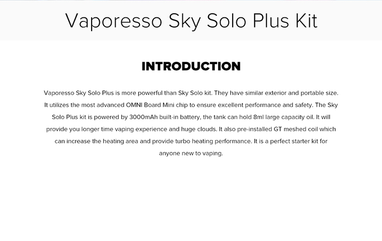 Vaporesso Sky Solo Plus Starter Kit Vaporesso Sky Solo Plus Starter Kit