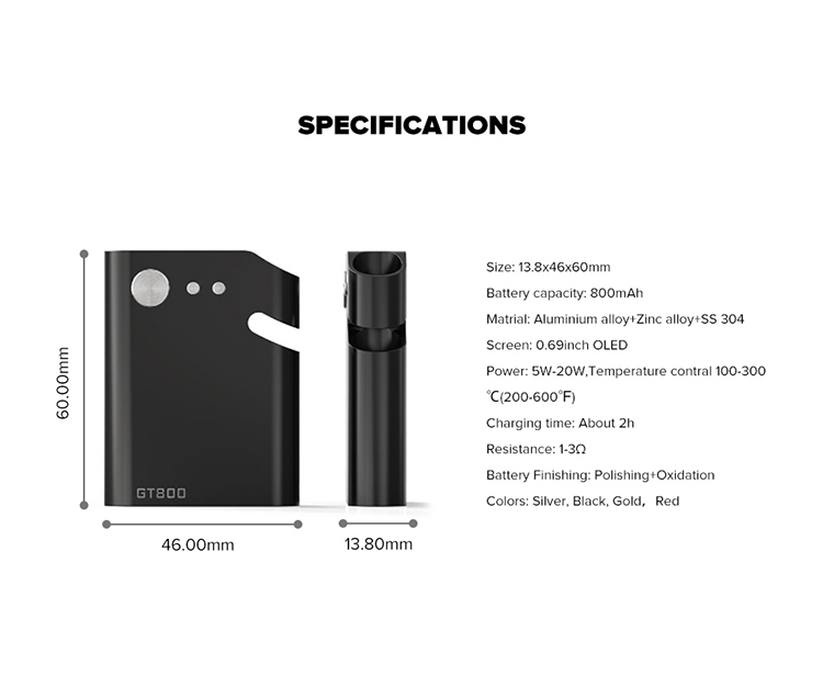 DazzVape GT800 Vaporizer Mod DazzVape GT800 Vaporizer Mod