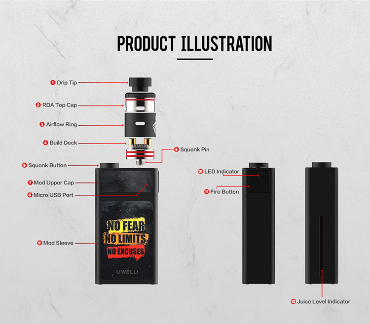 Uwell Blocks Squonk 90W Kit Uwell Blocks Squonk 90W Kit