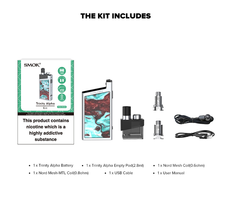 SMOK Trinity Alpha Pod System Kit SMOK Trinity Alpha Pod System Kit