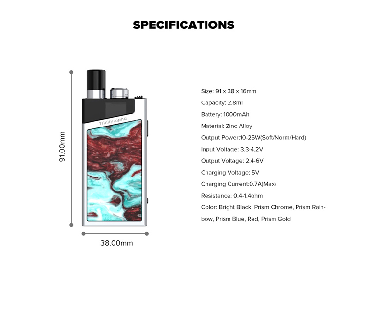 SMOK Trinity Alpha Pod System Kit SMOK Trinity Alpha Pod System Kit