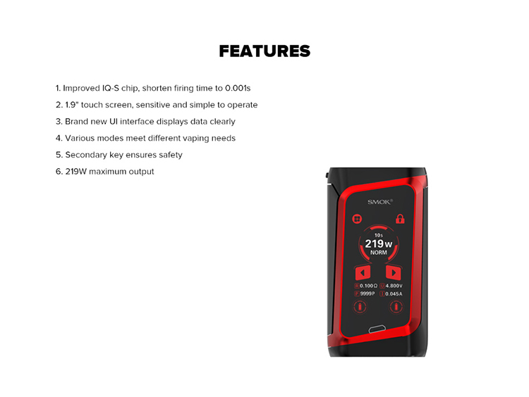 SMOK Morph 219 Touch Screen Box Mod SMOK Morph 219 Touch Screen Box Mod