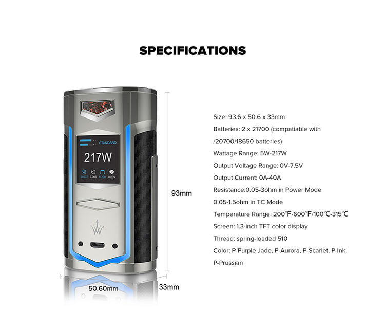 VOOPOO X217 TC box mod VOOPOO X217 TC box mod
