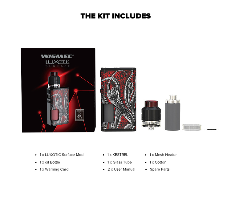 Wismec Luxotic Surface with Kestrel 80W Kit Wismec Luxotic Surface with Kestrel 80W Kit