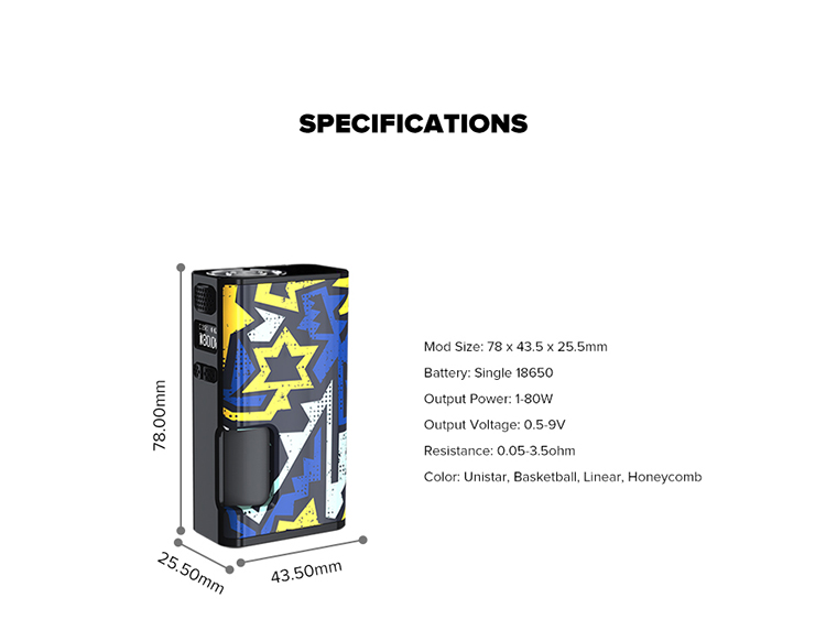 Wismec Luxotic Surface 80W Squonk Mod Wismec Luxotic Surface 80W Squonk Mod