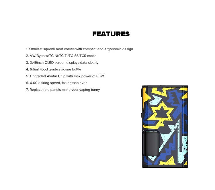 Wismec Luxotic Surface 80W Squonk Mod Wismec Luxotic Surface 80W Squonk Mod