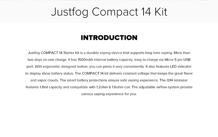 Justfog COMPACT 14 Starter Kit