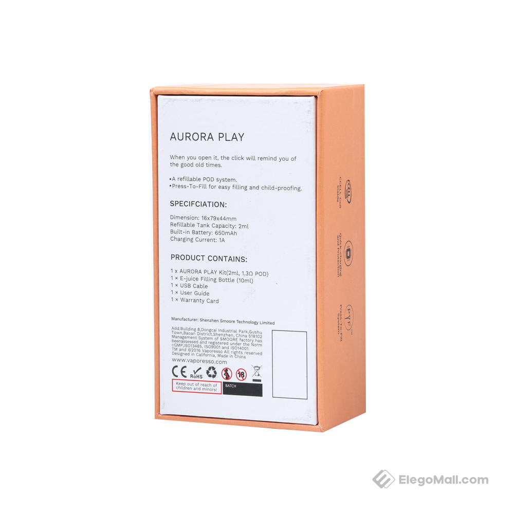 Vaporesso Aurora Play Lighter Pod Kit 650mAh